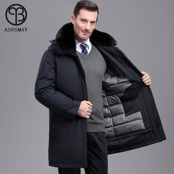 men's down & parkas asesmay 2021 arrival men winter jacket white duck coat fur hooded detachable brand clothing thicken warm outwear, Black
men's down & parkas asesmay 2021 arrival men winter jacket white duck coat fur hooded detachable brand clothing thicken warm outwear, Black