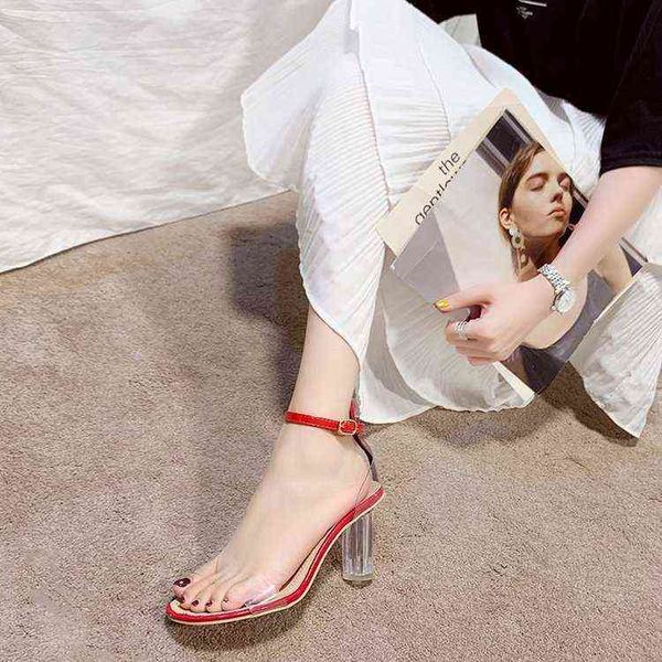 transparent sandals women's fashion 2022 summer new korean open toe one-line buckle thick heel fairy crystal high heels, Black
transparent sandals women's fashion 2022 summer new korean open toe one-line buckle thick heel fairy crystal high heels, Black