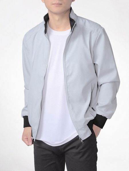 cloudstyle men zip up slant pocket jacket a2j0#, Black;brown
cloudstyle men zip up slant pocket jacket a2j0#, Black;brown