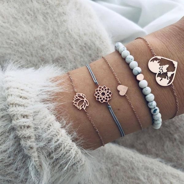 5pcs/set fashion lotus bead multilayer bracelet heart pearl natural stone crystal jewelry charm bracelet handmade jewelry, Black
5pcs/set fashion lotus bead multilayer bracelet heart pearl natural stone crystal jewelry charm bracelet handmade jewelry, Black