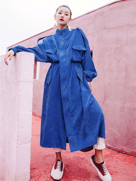 women's trench coats 2021 fashion autumn blue windbreaker women korean version of knee-length chic slim drawstring high waist corduroy, Tan;black
women's trench coats 2021 fashion autumn blue windbreaker women korean version of knee-length chic slim drawstring high waist corduroy, Tan;black