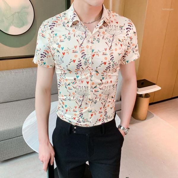 business floral shirt men fashion 2020 short sleeve men casual shirts slim fit all match streetwear chemise homme1, White;black
business floral shirt men fashion 2020 short sleeve men casual shirts slim fit all match streetwear chemise homme1, White;black