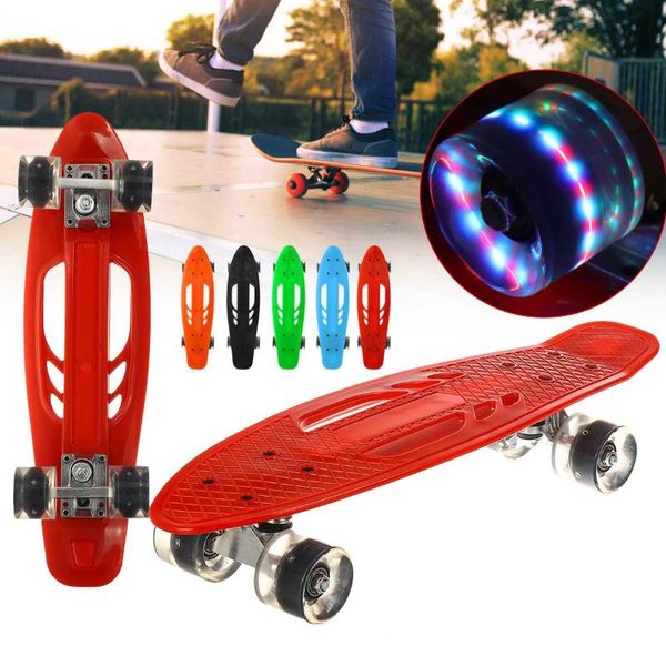 skateboarding 22 inches with led flashing four-wheel mini longboard skate board hollow fish retro skateboard
skateboarding 22 inches with led flashing four-wheel mini longboard skate board hollow fish retro skateboard