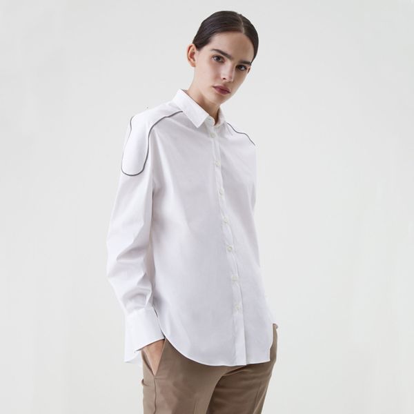buor casual 2021 spring and summer new style shoulder u bead decoration loose fashion women's shirt, White
buor casual 2021 spring and summer new style shoulder u bead decoration loose fashion women's shirt, White