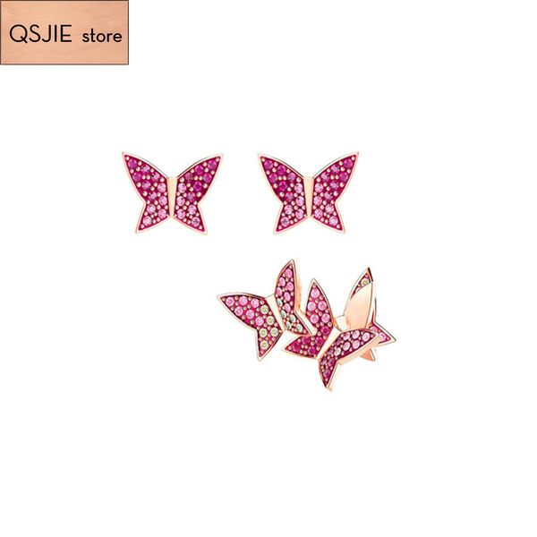 qsjie swa new color asymmetric butterfly perforated earrings women's charming fashion jewelry, Golden;silver
qsjie swa new color asymmetric butterfly perforated earrings women's charming fashion jewelry, Golden;silver