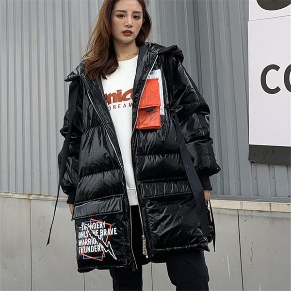 women's down & parkas 2021 winter jacket women long hooded white duck coat pocket fashion warm female streetwear, Black
women's down & parkas 2021 winter jacket women long hooded white duck coat pocket fashion warm female streetwear, Black
