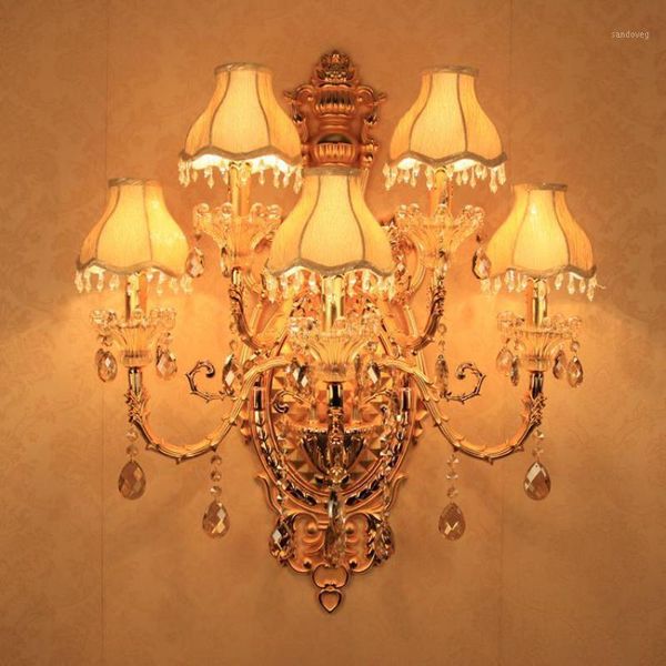 foyer large 5-arms gold led wall light fixtures for living room l room big cloth shade crystal wall lamp club e14 led sconce1
foyer large 5-arms gold led wall light fixtures for living room l room big cloth shade crystal wall lamp club e14 led sconce1