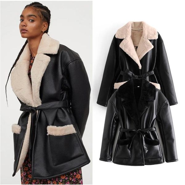 2021 solid pu leather parkas women fashion high imitation leather coats women elegant thick cotton jackets female ladies, Black
2021 solid pu leather parkas women fashion high imitation leather coats women elegant thick cotton jackets female ladies, Black