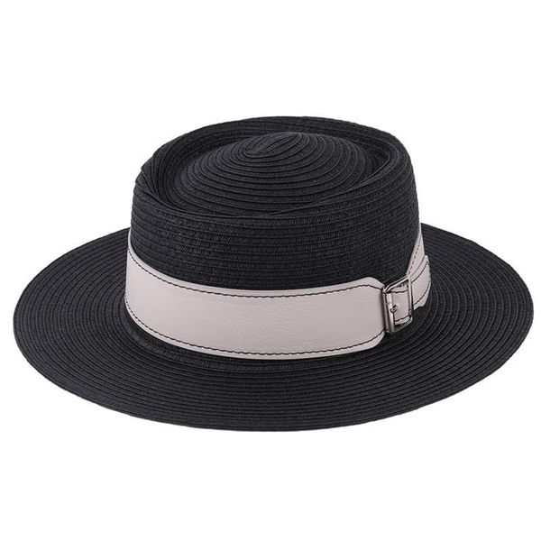 black and white stitching summer sun hats for women fashion large beach straw hat 2021 casual woman's caps, Blue;gray
black and white stitching summer sun hats for women fashion large beach straw hat 2021 casual woman's caps, Blue;gray
