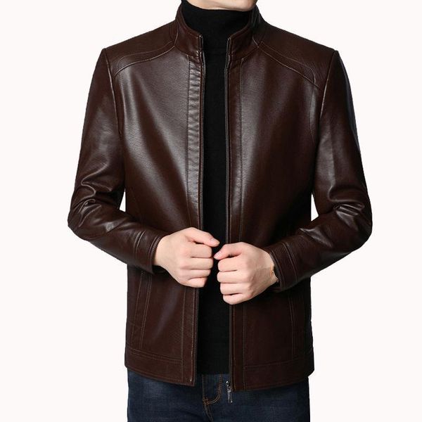 men leather suit jacket men slim fit short coat fashion leather jacket streetwear casual blazer jackets male outerwear, Black
men leather suit jacket men slim fit short coat fashion leather jacket streetwear casual blazer jackets male outerwear, Black