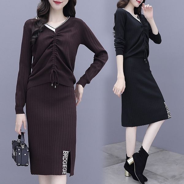 suit women's autumn 2020 new style thin sweater sweater dress with hip wrap skirt two piece suit dress for women qm67w, White;black
suit women's autumn 2020 new style thin sweater sweater dress with hip wrap skirt two piece suit dress for women qm67w, White;black