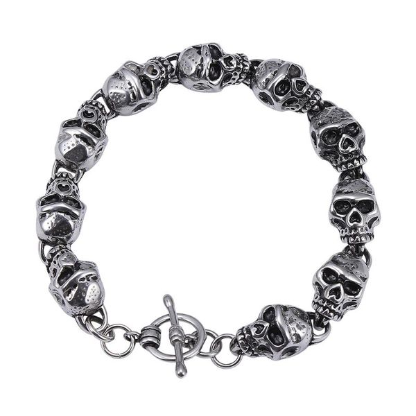 punk skull bracelets men stainless steel skull charm link chain brecelets male gothic jewelry 2020 new gs0020, Golden;silver
punk skull bracelets men stainless steel skull charm link chain brecelets male gothic jewelry 2020 new gs0020, Golden;silver