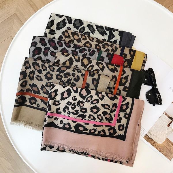 fashion classic scarves women winter korean version lotus root color white leopard print long cotton hemp feel shawl silk scarf wmtqxn, Blue;gray
fashion classic scarves women winter korean version lotus root color white leopard print long cotton hemp feel shawl silk scarf wmtqxn, Blue;gray