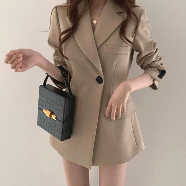 women's suits & blazers 2021 women blazer jacket casual slim solid office suit coat spring autumn korean vintage work lady outwear vest, White;black
women's suits & blazers 2021 women blazer jacket casual slim solid office suit coat spring autumn korean vintage work lady outwear vest, White;black