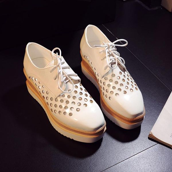 dress shoes platform woman hollow out sandals wedges trendy cross-tied patent leather thick heels all match korean femme solid 2021, Black
dress shoes platform woman hollow out sandals wedges trendy cross-tied patent leather thick heels all match korean femme solid 2021, Black