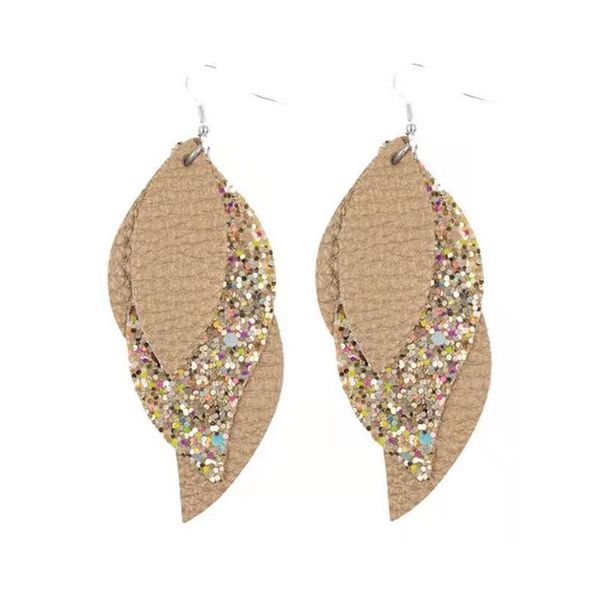 s1164 fashion jewelry sequins multi layer pu leather earrings faux l sqcvrs dh_seller2010, Silver
s1164 fashion jewelry sequins multi layer pu leather earrings faux l sqcvrs dh_seller2010, Silver