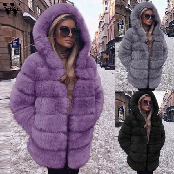 womail womens coats women fashion luxury faux fur coat hooded autumn winter warm overcoat coat women 2020 s-3xl1, Black;brown
womail womens coats women fashion luxury faux fur coat hooded autumn winter warm overcoat coat women 2020 s-3xl1, Black;brown