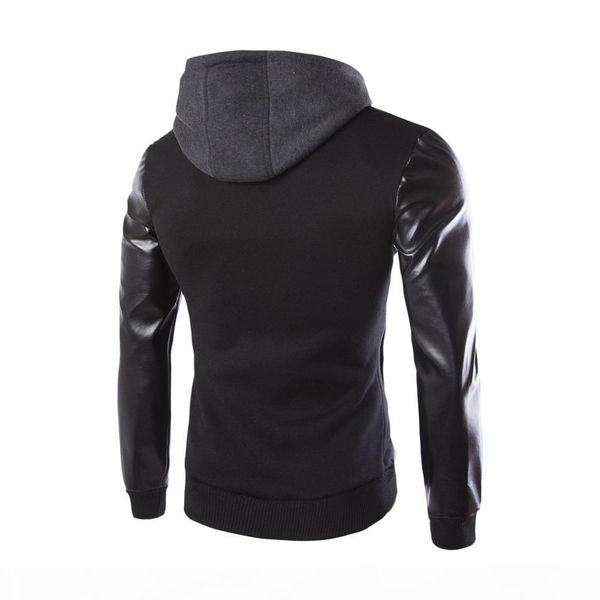 winter jacket men pu leather patchwork men's jackets punk style autumn fashion coats men outerwear hooded male clothing hot, Black;brown
winter jacket men pu leather patchwork men's jackets punk style autumn fashion coats men outerwear hooded male clothing hot, Black;brown