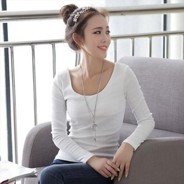 basic t shirt women long sleeve women 2020 spring autumn tee shirt korean style t cotton plus size tee, White
basic t shirt women long sleeve women 2020 spring autumn tee shirt korean style t cotton plus size tee, White