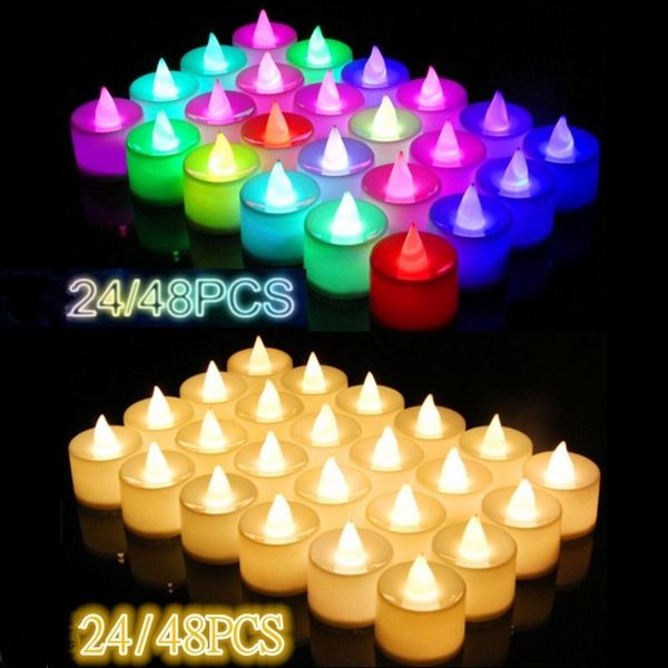 24/48pcs flameless led tealight candles wedding light romantic candles lights for party wedding decorations
24/48pcs flameless led tealight candles wedding light romantic candles lights for party wedding decorations