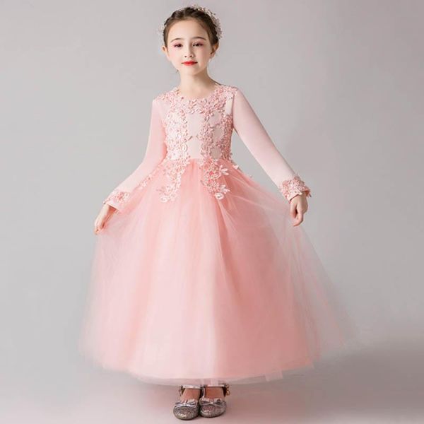 girl's dresses pink wedding birthday long sleeve gown lace tutu princess floral flowers children clothing kids party for girl clothes, Red;yellow
girl's dresses pink wedding birthday long sleeve gown lace tutu princess floral flowers children clothing kids party for girl clothes, Red;yellow