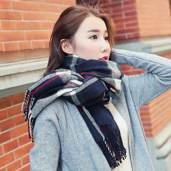 scarves scarf women fashionable warm button double face shawl autumn winter check fringe fashion, Blue;gray
scarves scarf women fashionable warm button double face shawl autumn winter check fringe fashion, Blue;gray
