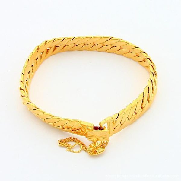 link, chain 24k gold-color bracelets jewelry srebrna bransoletka pulsera de plata, Black
link, chain 24k gold-color bracelets jewelry srebrna bransoletka pulsera de plata, Black