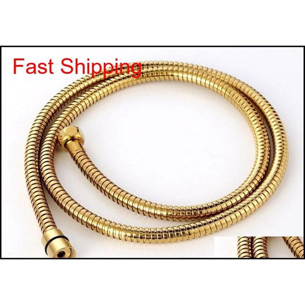 black or gold stainless steel handheld shower hose 150cm long or balck / gray pvc hose bathroom accessories explosion qylejh bde_luck
black or gold stainless steel handheld shower hose 150cm long or balck / gray pvc hose bathroom accessories explosion qylejh bde_luck