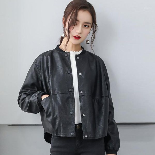 women loose black leather jacket 2020 autumn oversize streetwear zipper pu motorcycle biker leather coats casual outwear1
women loose black leather jacket 2020 autumn oversize streetwear zipper pu motorcycle biker leather coats casual outwear1
