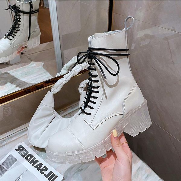 fashion 2020 women zipper martin boots 6cm high heel platform pu leather boots lace up white black botas cowgirl
fashion 2020 women zipper martin boots 6cm high heel platform pu leather boots lace up white black botas cowgirl