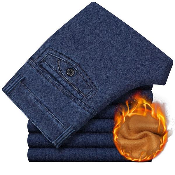 big size classic business jeans for men autumn winter male casual thick fleece warm elastic denim pants 30-42 cf229, Blue
big size classic business jeans for men autumn winter male casual thick fleece warm elastic denim pants 30-42 cf229, Blue
