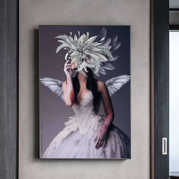 canvas painting wall posters and prints angel woman mural hd wall art pictures for living room decoration dining restaurant l home decor
canvas painting wall posters and prints angel woman mural hd wall art pictures for living room decoration dining restaurant l home decor