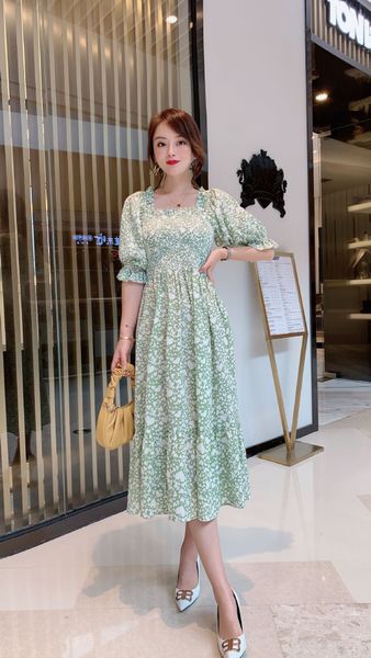 713 2020 brand same style dress fashion womens clothes square neck a line 3/4 sleeve flora print as, Black
713 2020 brand same style dress fashion womens clothes square neck a line 3/4 sleeve flora print as, Black