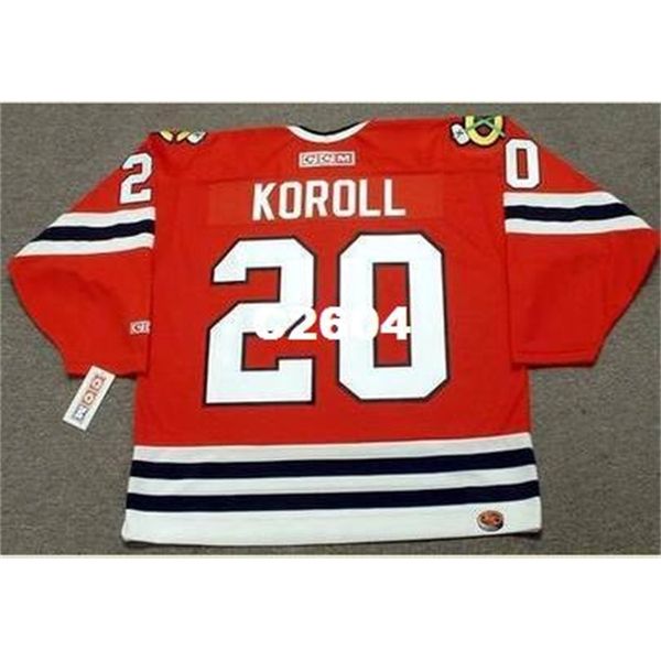 mens #20 cliff koroll chicago blackhawks 1975 ccm retro hockey jersey or custom any name or number retro jersey, Black 
mens #20 cliff koroll chicago blackhawks 1975 ccm retro hockey jersey or custom any name or number retro jersey, Black