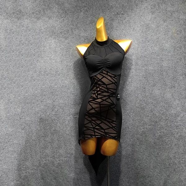 stage wear latin dance dress high collar neck ballroom rumba cha samba tango dancing costumes, Black;red
stage wear latin dance dress high collar neck ballroom rumba cha samba tango dancing costumes, Black;red