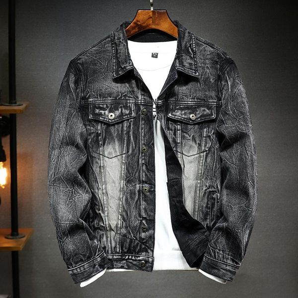 black ash of new fund of 2020 autumn men denim jacket youth leisure fashionable denim jacket lapel, Black;brown
black ash of new fund of 2020 autumn men denim jacket youth leisure fashionable denim jacket lapel, Black;brown
