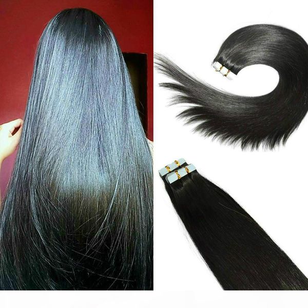 tape in human hair extensions #1b natural color remy human hair extensions silk straight 100g 40pcs, Black
tape in human hair extensions #1b natural color remy human hair extensions silk straight 100g 40pcs, Black