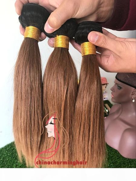 1b 30 dark roots silky straight ombre 2 tone colored virgin brazilian humn hair weave bundles 3pcs lot, Black
1b 30 dark roots silky straight ombre 2 tone colored virgin brazilian humn hair weave bundles 3pcs lot, Black