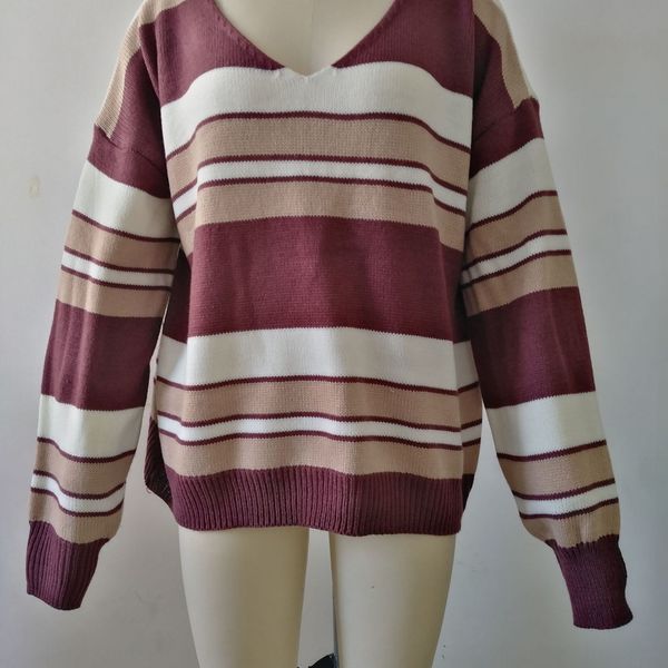 km1913 autumn and winter new wool woolhorizontal v-neck color matching comfortable loose sweater for women km1913 autumn and winter new wool, White;black
km1913 autumn and winter new wool woolhorizontal v-neck color matching comfortable loose sweater for women km1913 autumn and winter new wool, White;black
