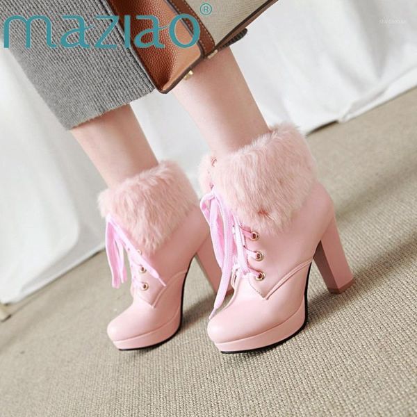 boots maziao women winter ankle fur extreme high heel short lace up platform thick shoes female big size 35-431, Black
boots maziao women winter ankle fur extreme high heel short lace up platform thick shoes female big size 35-431, Black