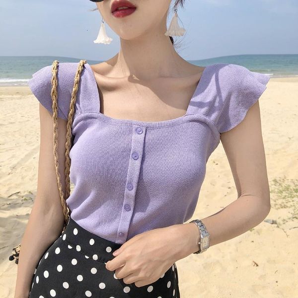 tingyili square neck knitted tank korean fashion crop solid blue beige purple yellow pink black white women
tingyili square neck knitted tank korean fashion crop solid blue beige purple yellow pink black white women