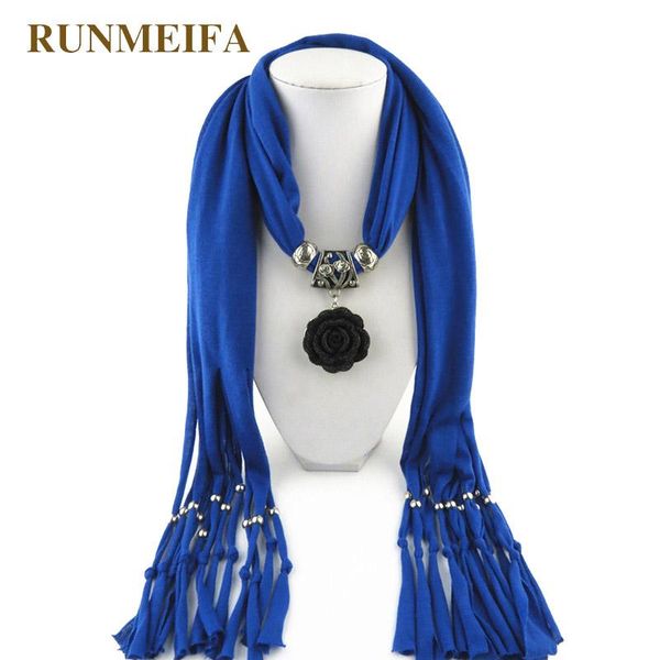 scarves runmeifa 2021 design women black rose pendant scarf jewelry with beads charm necklace lady retro jewellry soft, Blue;gray
scarves runmeifa 2021 design women black rose pendant scarf jewelry with beads charm necklace lady retro jewellry soft, Blue;gray