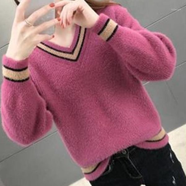 lazy wind v-neck pullover sweater women 2020 new autumn winter fashion solid color casual all-match knitting sweater female a2291, White;black
lazy wind v-neck pullover sweater women 2020 new autumn winter fashion solid color casual all-match knitting sweater female a2291, White;black