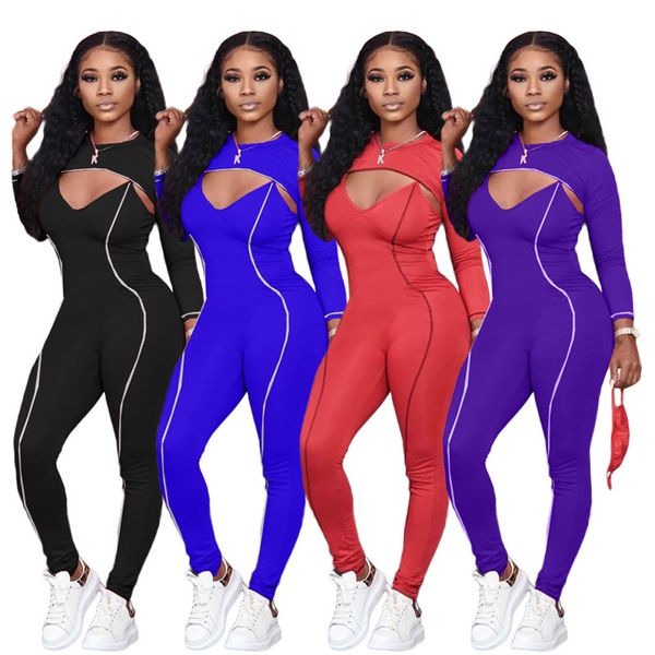 womens jumpsuit and pullover coat 2pcs pants fashion solid color spaghetti strap long sleeve long pants womens 2pcs sets females clothing, White
womens jumpsuit and pullover coat 2pcs pants fashion solid color spaghetti strap long sleeve long pants womens 2pcs sets females clothing, White