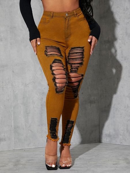 sxy zipper fly contrast ripped raw hem skinny jeans a7oj#, Blue 
sxy zipper fly contrast ripped raw hem skinny jeans a7oj#, Blue