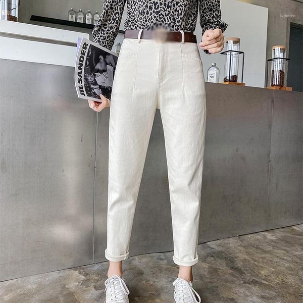 high waist beige women harem straight jeans pants white button pockets ankle-length denim pant for girls 2021 korean japan style1, Blue
high waist beige women harem straight jeans pants white button pockets ankle-length denim pant for girls 2021 korean japan style1, Blue