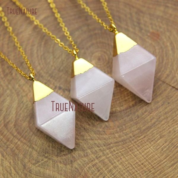 pendant necklaces delicate charm long gold electroplated chains rose quartzs geometric rhombus necklace in 18 inch nm10616, Silver
pendant necklaces delicate charm long gold electroplated chains rose quartzs geometric rhombus necklace in 18 inch nm10616, Silver