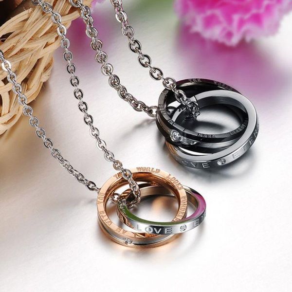 pendant necklaces eternal love buckle couples necklace titanium steel christmas gift, Silver
pendant necklaces eternal love buckle couples necklace titanium steel christmas gift, Silver