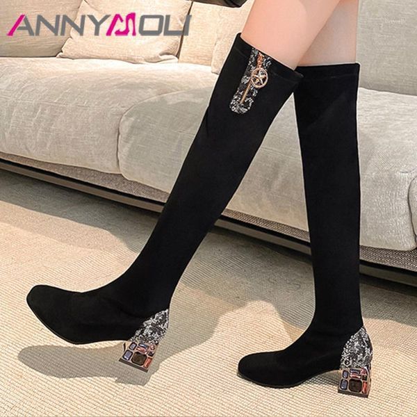 boots annymoli high heel over-the-knee woman rhinestone thick shoes zipper female long autumn winter black size 33-431
boots annymoli high heel over-the-knee woman rhinestone thick shoes zipper female long autumn winter black size 33-431
