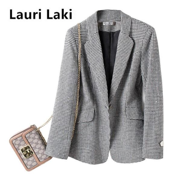 women's suits & blazers lauri laki elegant plaid blazer coat women plus size work formal autumn winter 2021 vintage lattice black outwe, White;black
women's suits & blazers lauri laki elegant plaid blazer coat women plus size work formal autumn winter 2021 vintage lattice black outwe, White;black